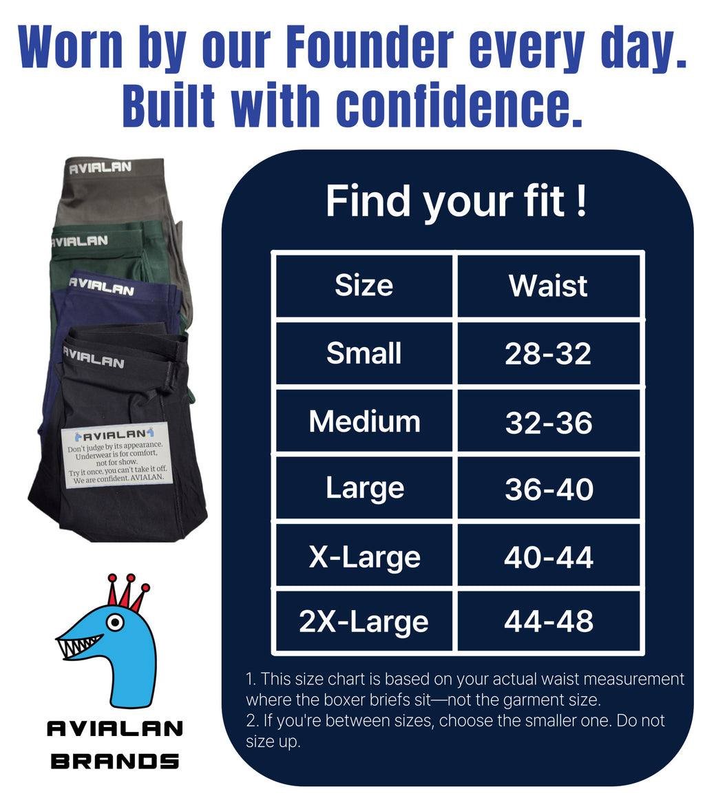 AVIALAN Super Stretch Cooling Boxer Briefs For Men